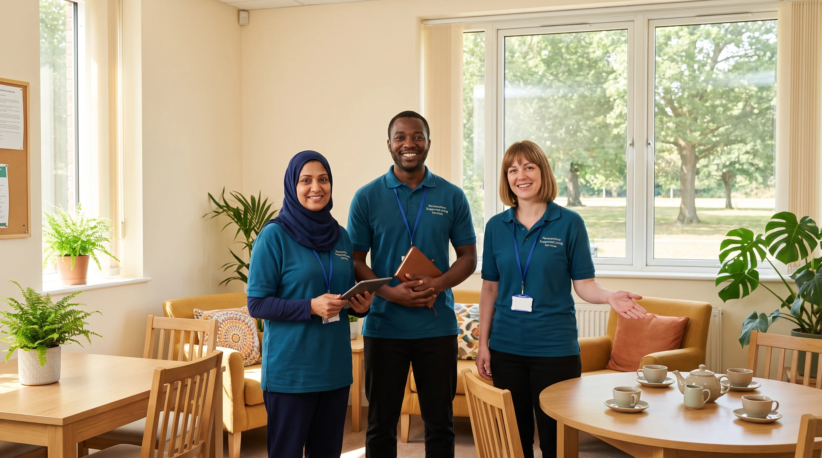 Normanshire Supported Living Services referral team welcoming visitors to their Chingford office
